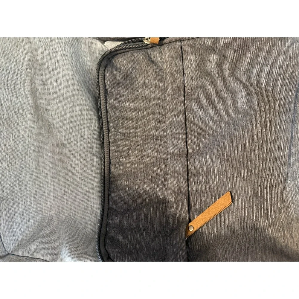 Eddie Bauer Diaper Bag Backpack Unisex Large Grey Good Insulated Wipes Pocket